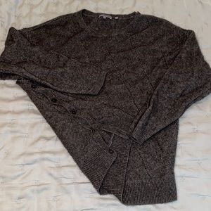 Vince Wool Blend Side Button Detail Sweater